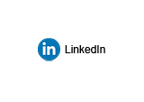 LinkedIn social icon with text